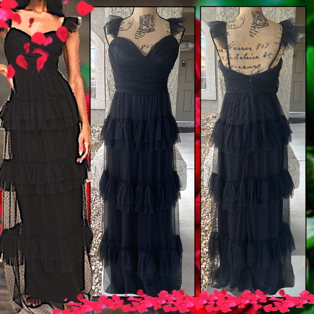Lulu's Black Tiered Maxi Dress